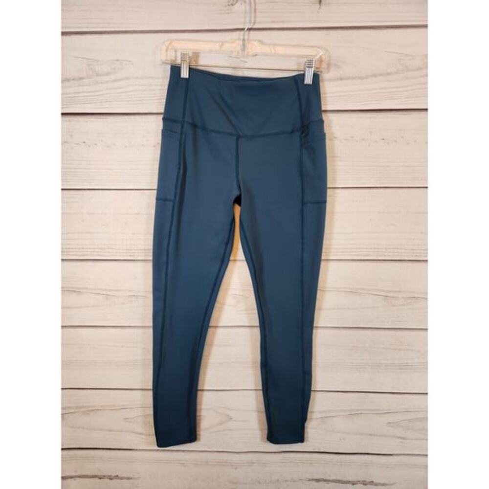Skechers Women's Teal Blue Nylon/Spandex Active Leggings Size M